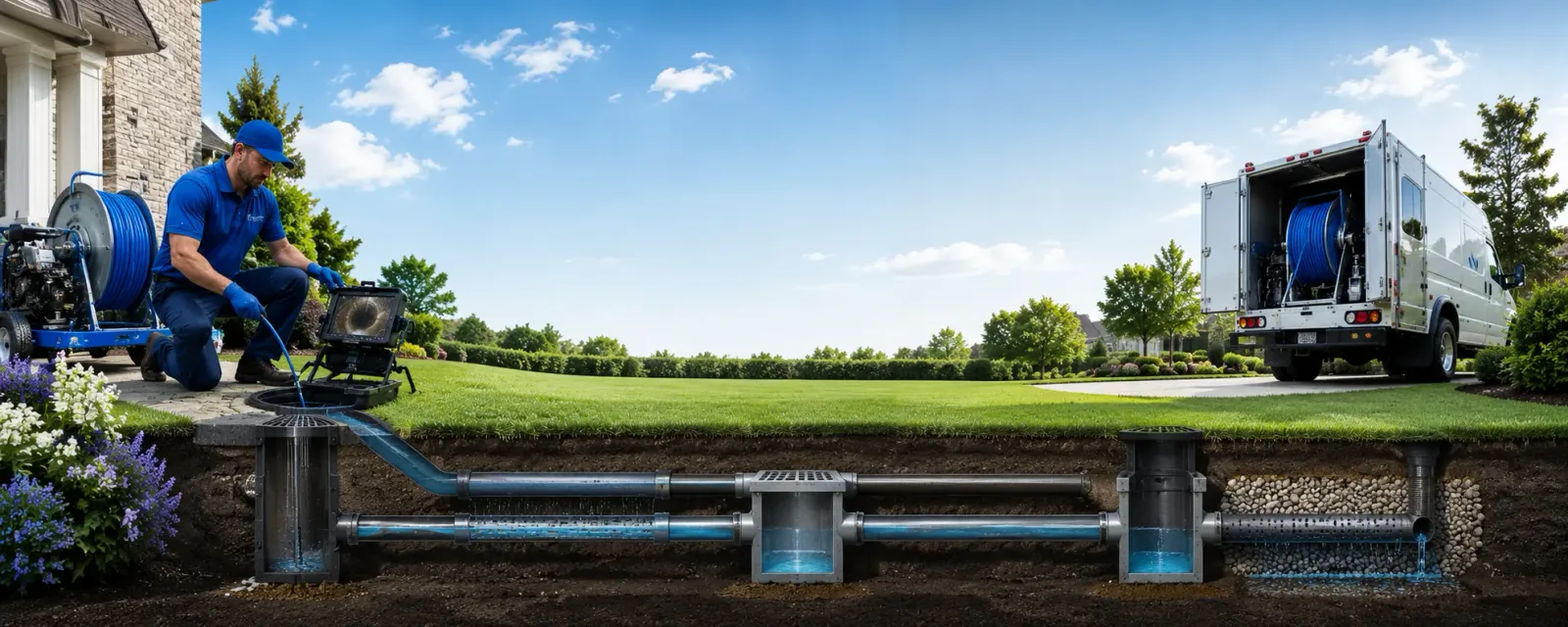 Outdoor drain cleaning information for Sublime, TX